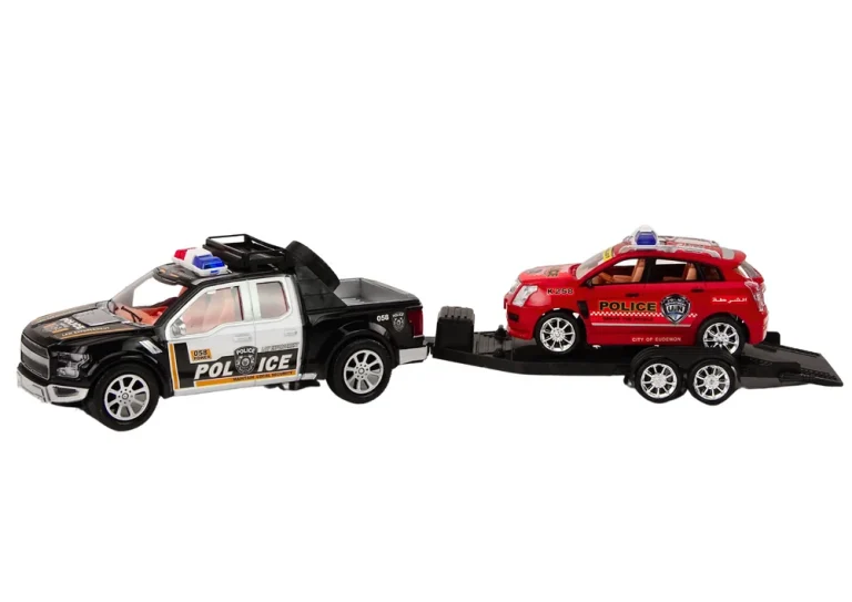Policijski Set Kamionet, Terenski Auto I Vučna Prikolica, 60 × 12 × 11 Cm 2