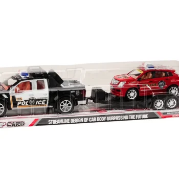 Policijski Set Kamionet, Terenski Auto I Vučna Prikolica, 60 × 12 × 11 Cm 5