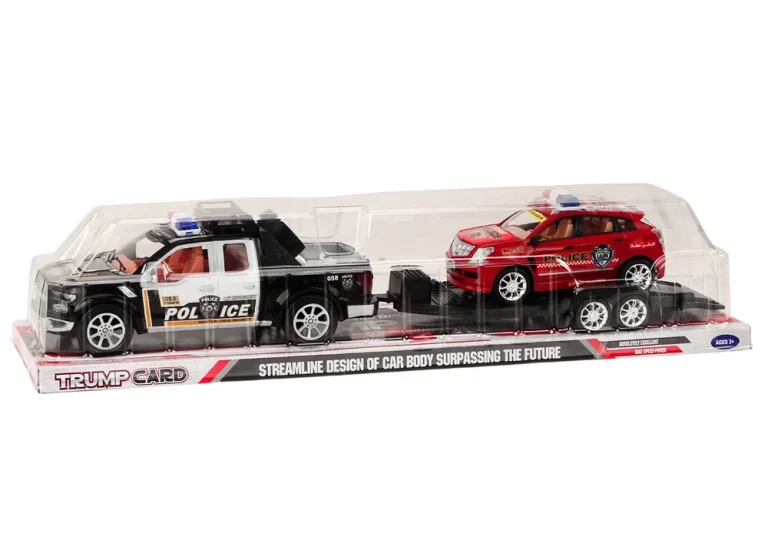 Policijski Set Kamionet, Terenski Auto I Vučna Prikolica, 60 × 12 × 11 Cm 5