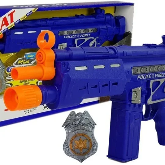 Policijski Set Pištolj I Značka, Tamnoplavi 37 Cm 1