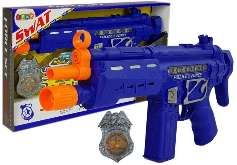 Policijski Set Pištolj I Značka, Tamnoplavi 37 Cm 1