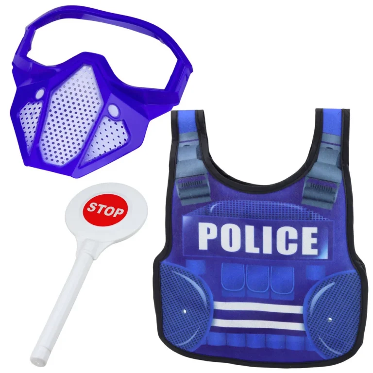 Policijski Set Prsluk, Maska Za Pušku, Pribor Za Voki Toki 2