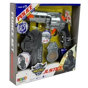 Policijski Set Revolver 20 Cm, Futrola, Značka I Zviždaljka 3
