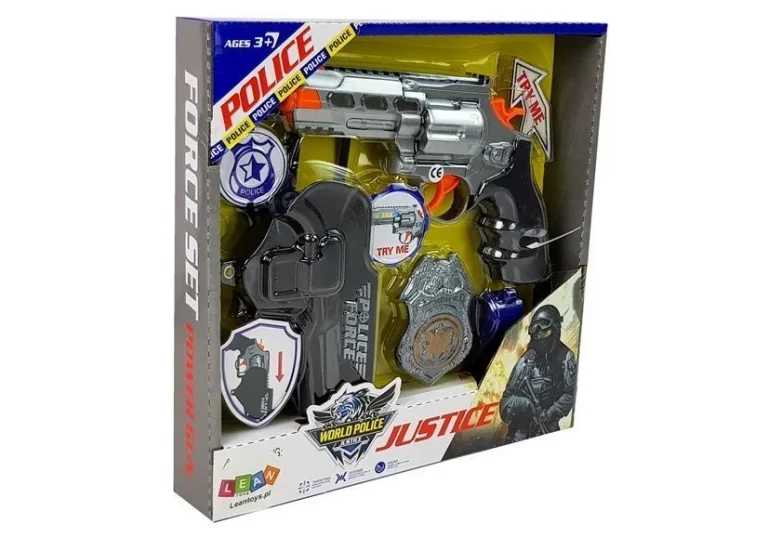 Policijski Set Revolver 20 Cm, Futrola, Značka I Zviždaljka 3