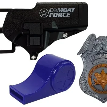 Policijski Set Revolver 20 Cm, Futrola, Značka I Zviždaljka 4