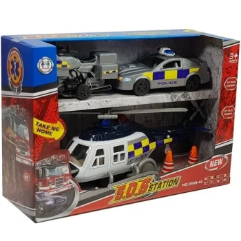 Policijski Set S Helikopterom, Autom I Motorom 5