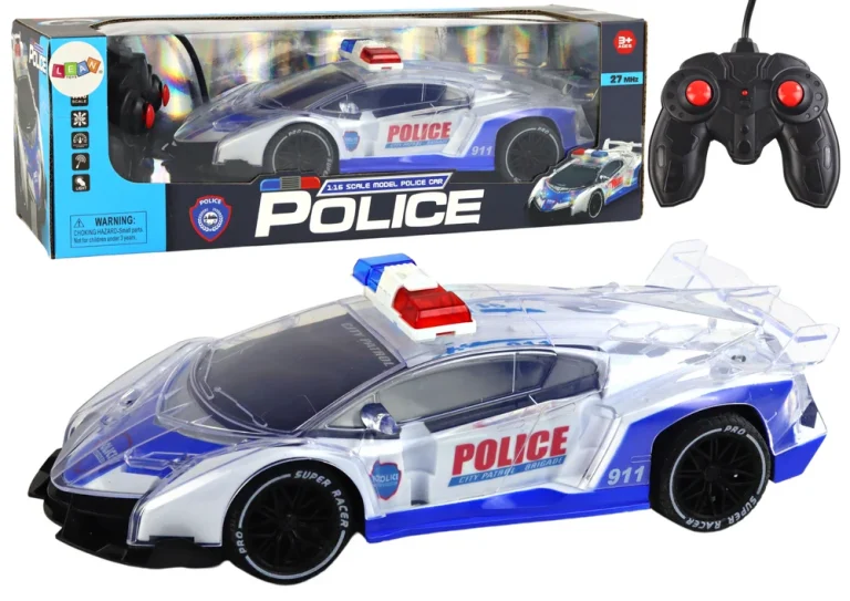 Policijski Sportski Automobil S Daljinskim Upravljanjem Na Daljinsko Upravljanje U Mjerilu 1:16 Sa Svjetlima 1