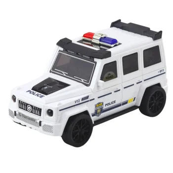 Policijski Terenski Automobil S Pogonom Na Trenje, Bijeli 2