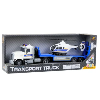 Policijski Transportni Kamion S Helikopterom, Svjetla I Zvukovi, 46 × 14 × 9 Cm 5