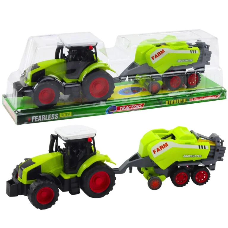 Poljoprivredni Set Traktor S Balirkom Sijena, Zeleni, 37 × 11 × 9 Cm 1