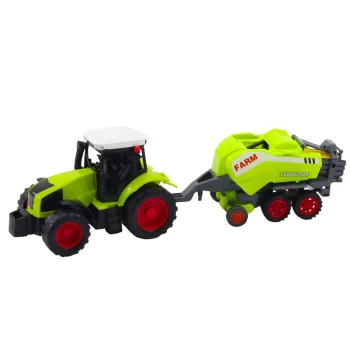 Poljoprivredni Set Traktor S Balirkom Sijena, Zeleni, 37 × 11 × 9 Cm 3