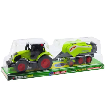 Poljoprivredni Set Traktor S Balirkom Sijena, Zeleni, 37 × 11 × 9 Cm 5