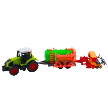 Poljoprivredni Set Traktor S Cisternom I Grabljama, 52 × 11 × 9 Cm 2