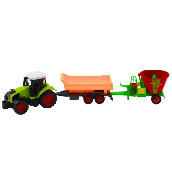 Poljoprivredni Set Traktor S Kiper Prikolicom I Vagonom Za Hranu, 53,5 × 11 × 9 Cm 2