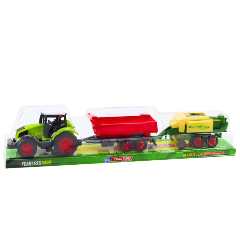 Poljoprivredni Set Traktor S Prikolicom I Strojem, 56 × 11 × 9 Cm 6