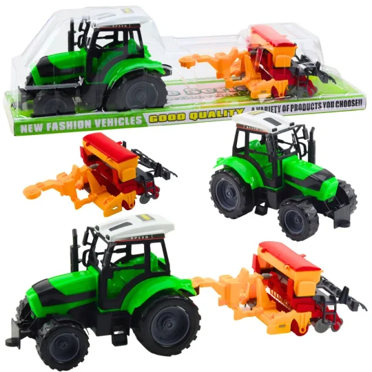 Poljoprivredni Set Traktor Sa Sijačicom, Zeleni, 49 × 15 × 12 Cm 1