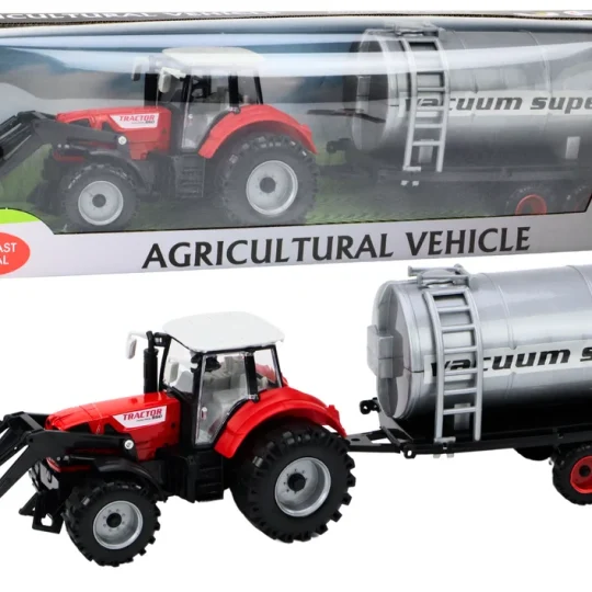 Poljoprivredni Traktor Bager S Pogonom Cisterne Crveni 1