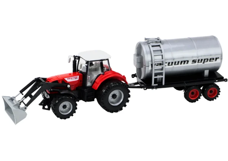 Poljoprivredni Traktor Bager S Pogonom Cisterne Crveni 2