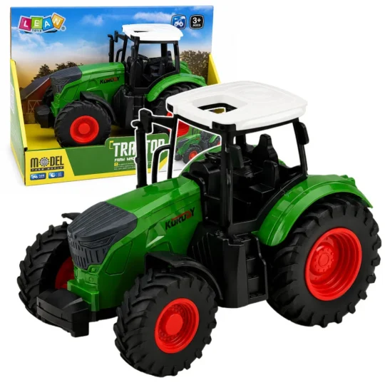 Poljoprivredni Traktor, Bijelo Zeleni, Gumeni Kotači, 1:24 1