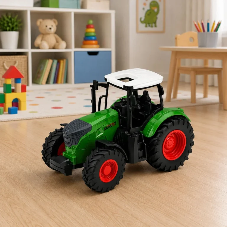 Poljoprivredni Traktor, Bijelo Zeleni, Gumeni Kotači, 1:24 4