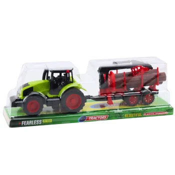 Poljoprivredni Traktor S Hds Prikolicom Za Prijevoz Drvne Građe 5