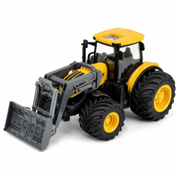 Poljoprivredni Traktor S Buldožerom, žuti, Svjetla I Zvuk, 1:24 2