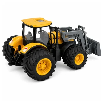 Poljoprivredni Traktor S Buldožerom, žuti, Svjetla I Zvuk, 1:24 3