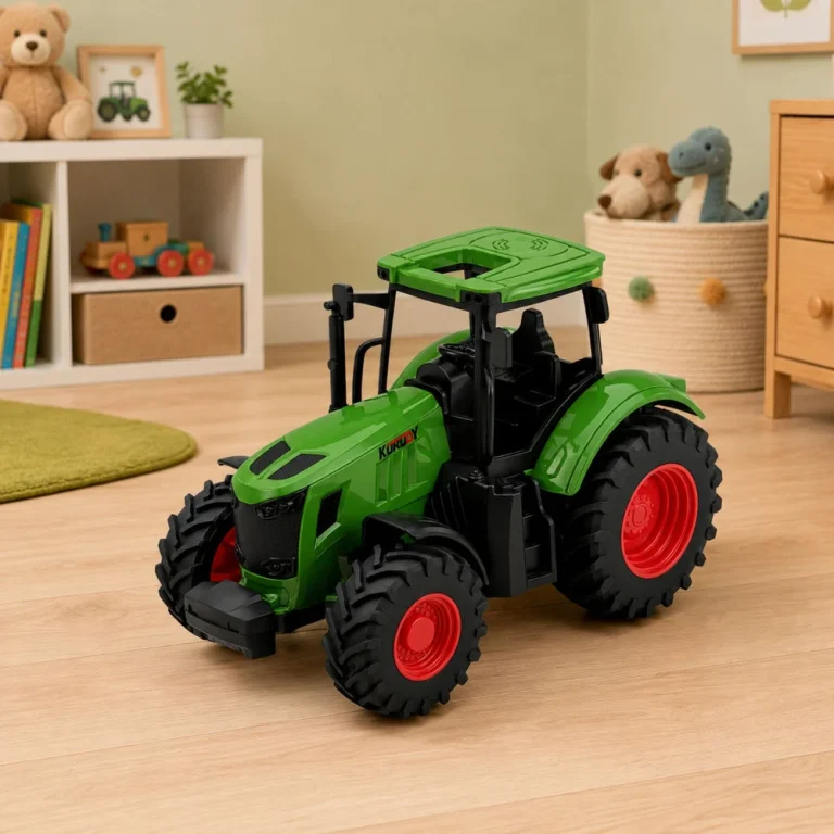 Poljoprivredni Traktor S Gumenim Kotačima, Zeleni 1:24 3