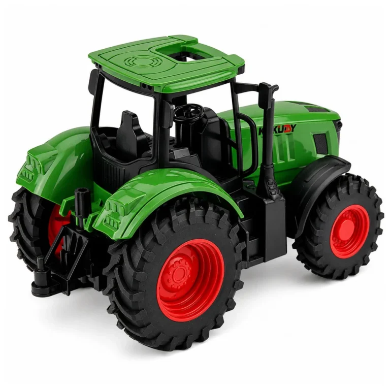 Poljoprivredni Traktor S Gumenim Kotačima, Zeleni 1:24 4