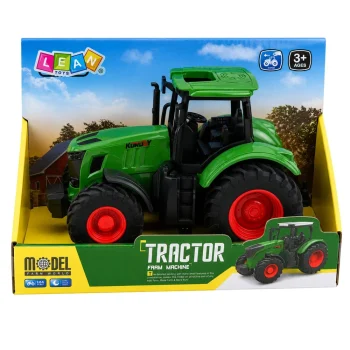 Poljoprivredni Traktor S Gumenim Kotačima, Zeleni 1:24 5