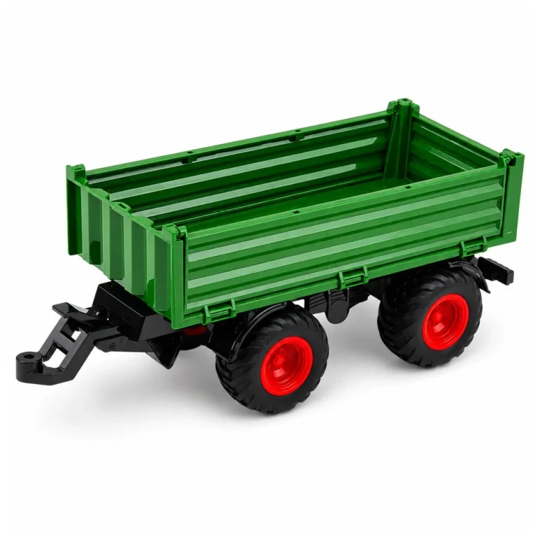 Poljoprivredni Traktor S Kiper Prikolicom, Zeleni, 1:24 5