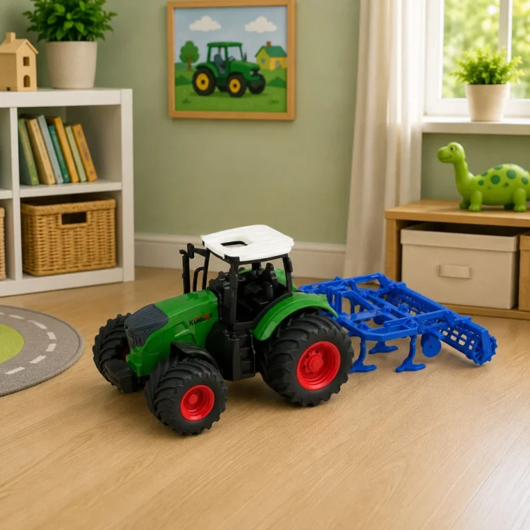 Poljoprivredni Traktor S Kultivatorom Za Obradu Tla, Zeleni 1:24 4