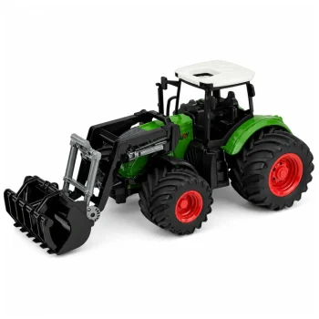 Poljoprivredni Traktor S Prednjim Utovarivačem I žlicom, Zeleni, 1:24 2