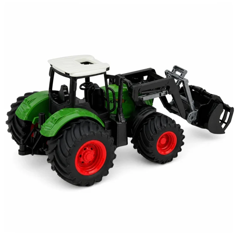 Poljoprivredni Traktor S Prednjim Utovarivačem I žlicom, Zeleni, 1:24 4