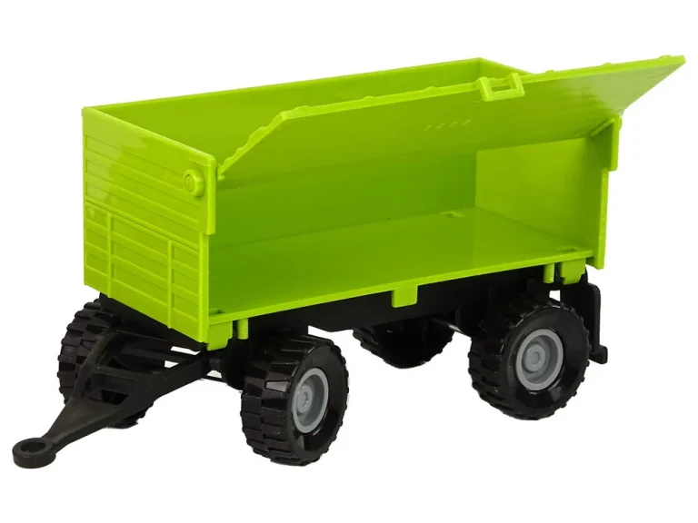 Poljoprivredni Traktor S Prikolicom I Svjetlima Zvuči Zeleno 4