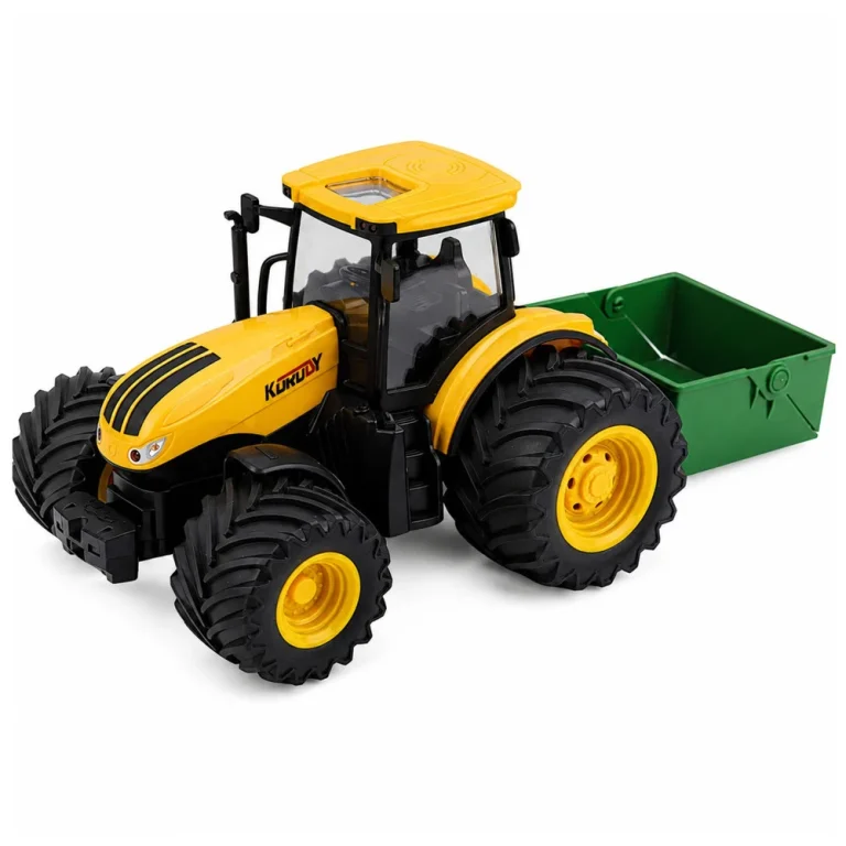 Poljoprivredni Traktor S Rasipivačem Gnojiva, žuti, Svjetla I Zvuk, 1:24 2