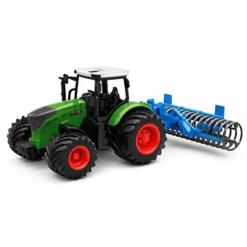 Poljoprivredni Traktor S Valjkom, Zeleni, 1:24 2