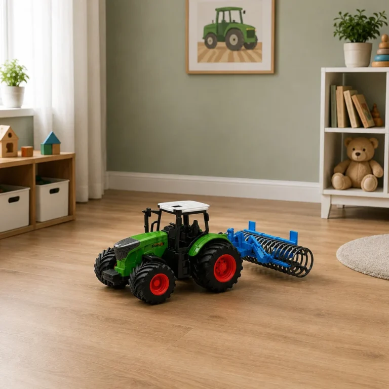 Poljoprivredni Traktor S Valjkom, Zeleni, 1:24 4