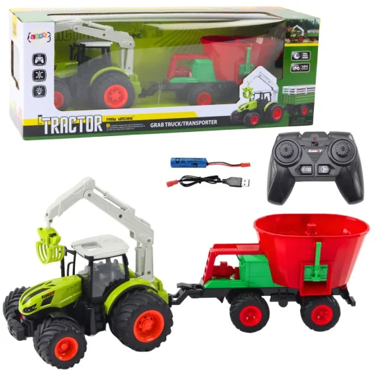 Poljoprivredni Traktor Sa Sijačicom I Rotacijskim Hvataljkom Na Daljinsko Upravljanje 2.4g 1