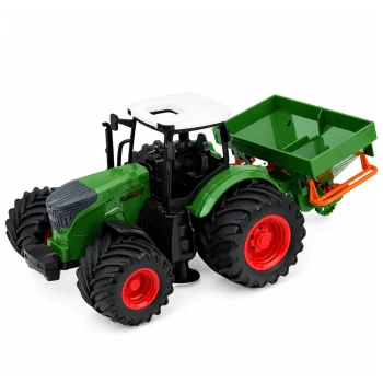 Poljoprivredni Traktor Sa Sijačicom, Zeleni, 1:24 2