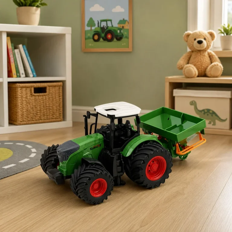Poljoprivredni Traktor Sa Sijačicom, Zeleni, 1:24 4