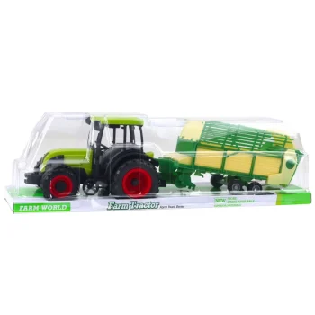 Poljoprivredni Traktor Sa Zeleno žutom Prikolicom, Zeleni 50 Cm 5