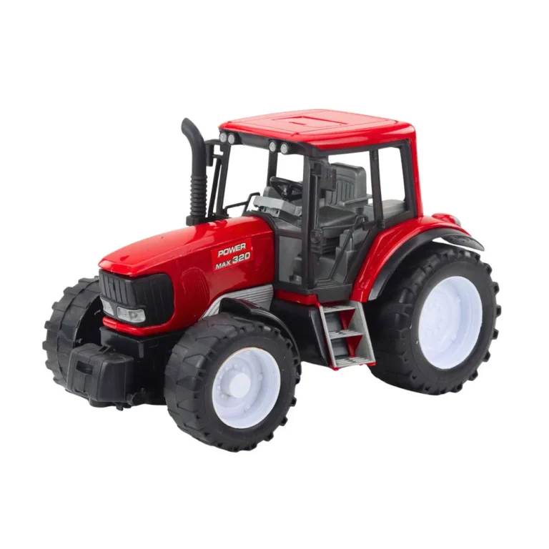Poljoprivredni Traktor Sa Zelenom Prikolicom I Sijenom Crveni 62 Cm 3