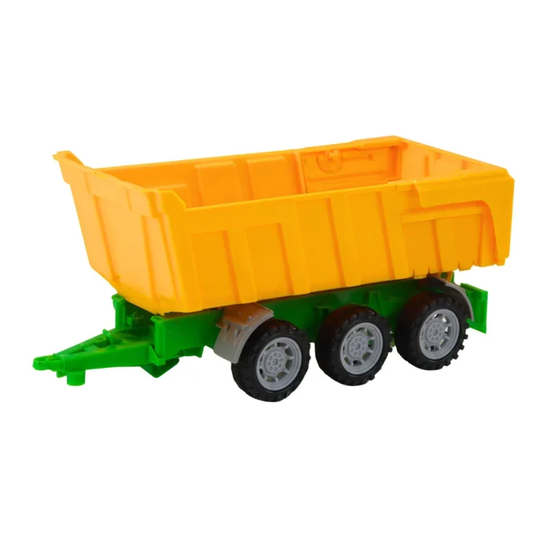 Poljoprivredni Traktor Sa žutom Prikolicom, Crveni, 46 Cm 4
