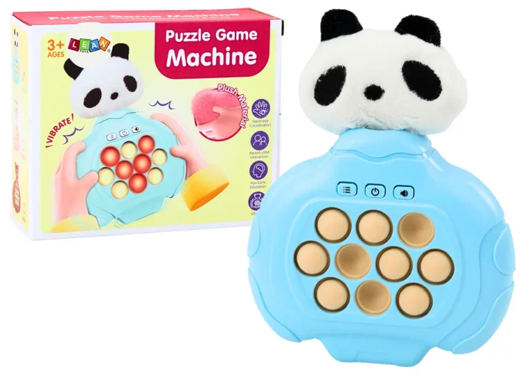 Pop It Panda Igra Plišana Plava Arkadna Konzola S Vibracijama 1