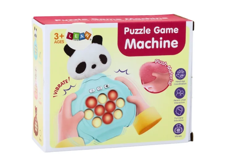 Pop It Panda Igra Plišana Plava Arkadna Konzola S Vibracijama 3