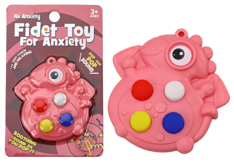 Pop It Dinosaur Antistres Ružičasti Džepni 1
