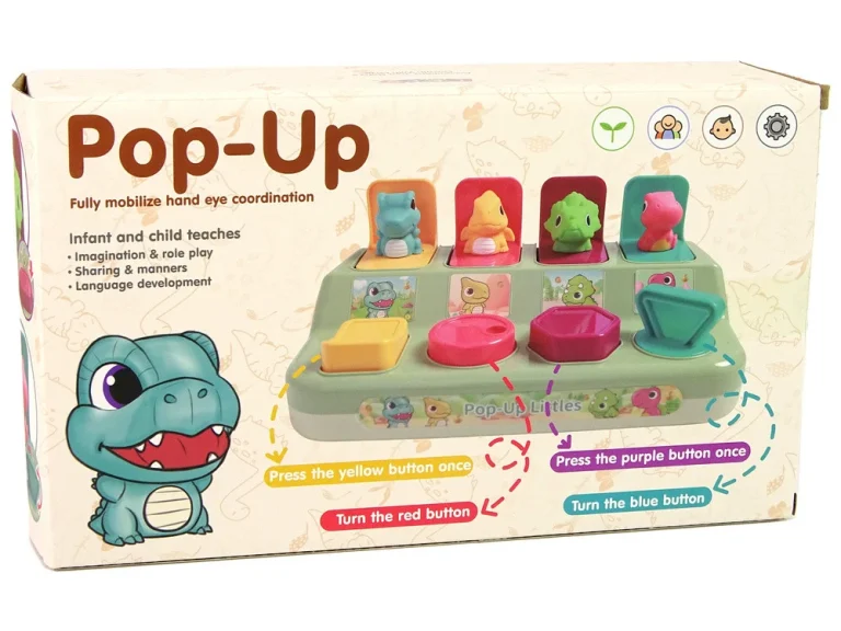 Pop Up Igračka Za Spretnost S Dinosaurima 5