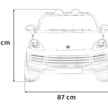 Porsche Cayenne S Dječja Autosjedalica Na Baterije Crna + Daljinski Upravljač + Spori Start + Eva 2