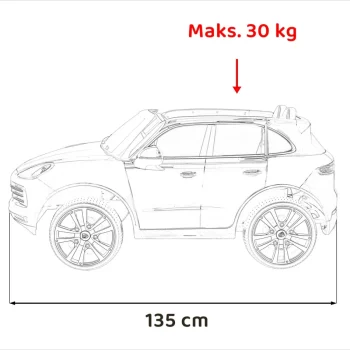 Porsche Cayenne S Dječja Autosjedalica Na Baterije Crna + Daljinski Upravljač + Spori Start + Eva 3